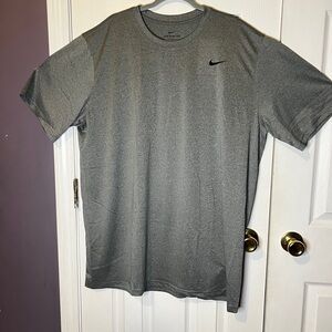 Nike Gray Short Sleeve Tee Classic Crew Neck